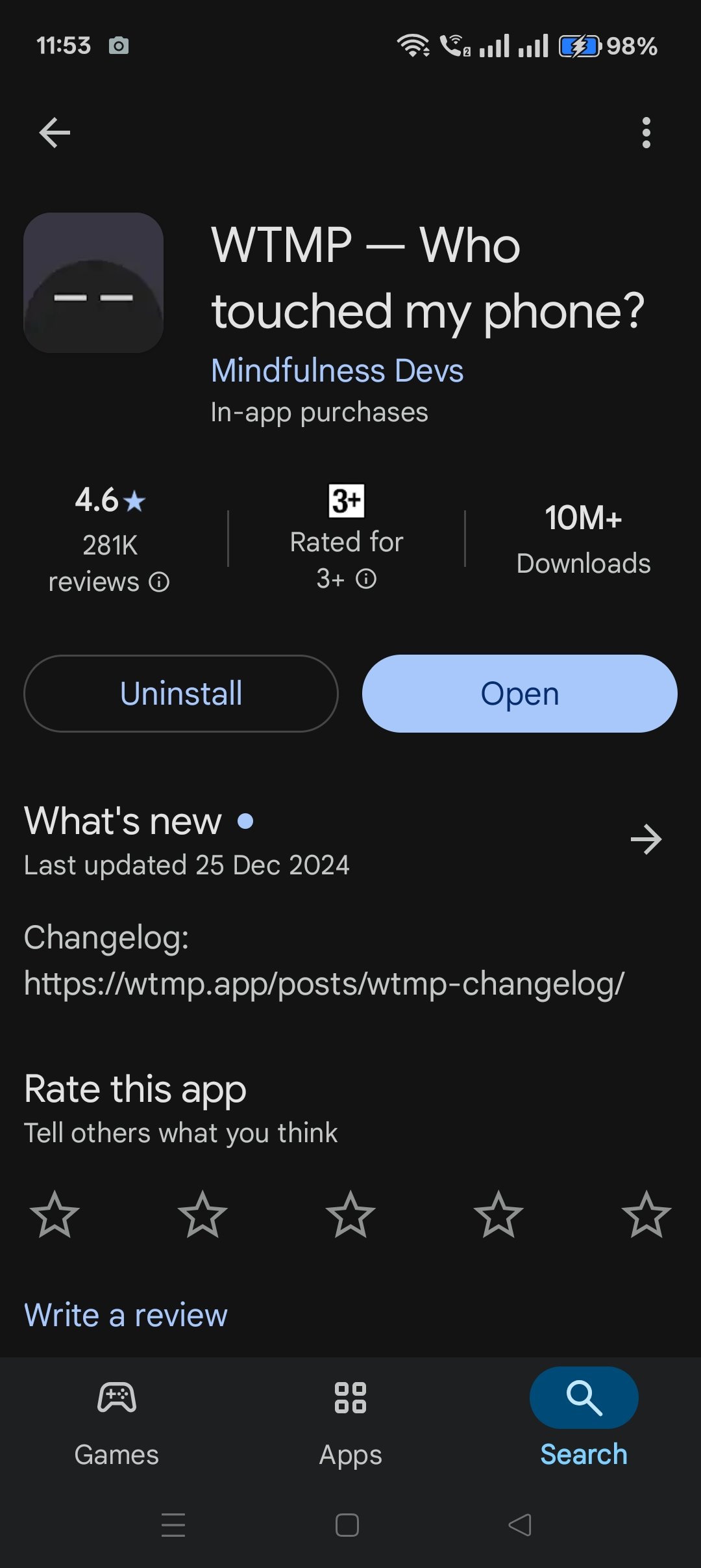 who touch my phone application
